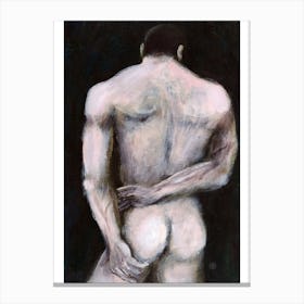 Male Back Nude - Anton Maliar man erotic homoerotic body figurative vertical bedroom Canvas Print