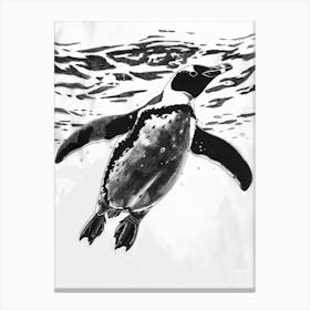 Emperor Penguin Swimming 3 Canvas Print