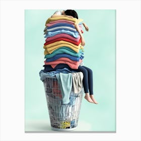 Laundry Basket Canvas Print