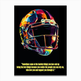 American Football Helmet Quots Canvas Print