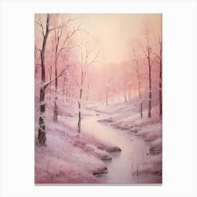 Dreamy Winter Painting Abisko National Park Sweden 3 Canvas Print
