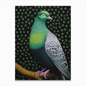 Ohara Koson Inspired Bird Painting Pigeon 3 Canvas Print