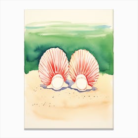 Seashells On The Beach Canvas Print