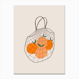 Oranges in Bag Print Canvas Print