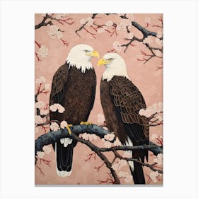Art Nouveau Birds Poster Bald Eagle 3 Canvas Print
