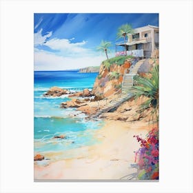 Sun-Kissed Shores: Coastal Beach Art Canvas Print