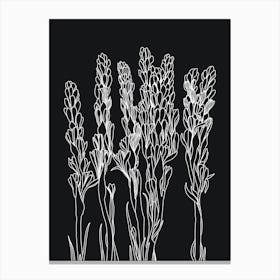 Tuberose Floral Linear drawing Canvas Print