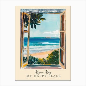 My Happy Place Byron Bay 2 Travel Poster Canvas Print