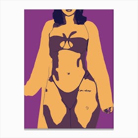 Abstract Geometric Sexy Woman (19) Canvas Print