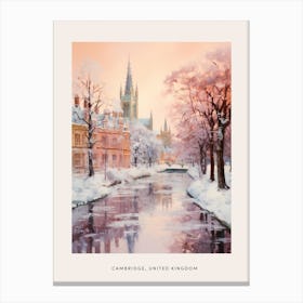 Dreamy Winter Painting Poster Cambridge United Kingdom 1 Canvas Print