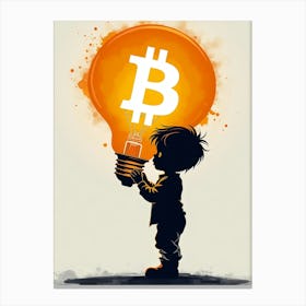 Bitcoin Light Bulb Canvas Print