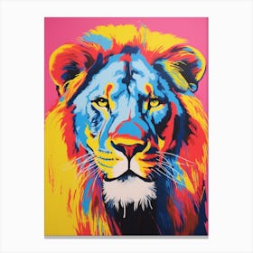 Lion Pop Art 4 Canvas Print