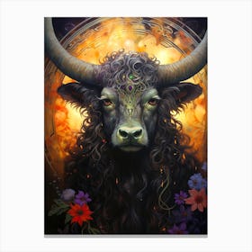 Horned Bull Canvas Print