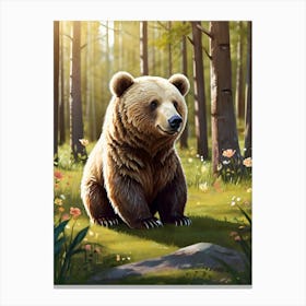 Cute Bear 1 Canvas Print