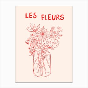 Les Fleurs Flower Vase 2 Canvas Print