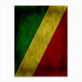 Congo Flag Texture 1 Canvas Print