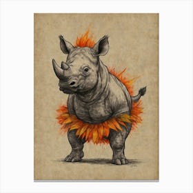 Rhino - Hawaii Canvas Print