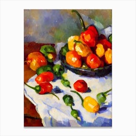 Habanero Pepper 3 Cezanne Style vegetable Canvas Print