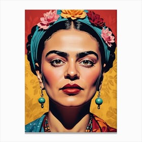 Frida Kahlo Portrait (27) Canvas Print