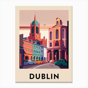 Dublin Vintage Travel Poster Canvas Print