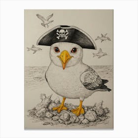 Pirate Seagull 1 Canvas Print