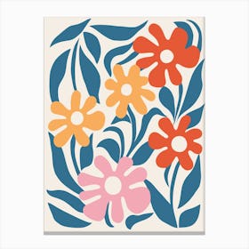 Flowers In A Square Canvas Print