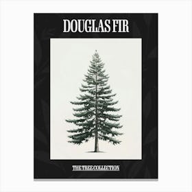 Douglas Fir Tree Pixel Illustration 3 Poster Canvas Print