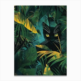 Cat In The Jungle 13 Canvas Print