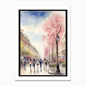 Champs-Elysées Avenue. Paris. The atmosphere and manifestations of spring. 36 Canvas Print