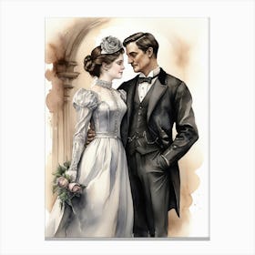 Victorian Wedding art print 2 Canvas Print