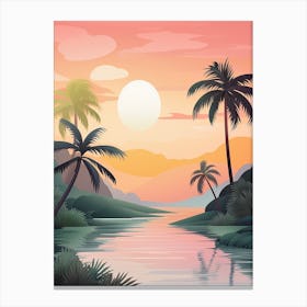 Tropical Abstract Minimalist 9 Canvas Print