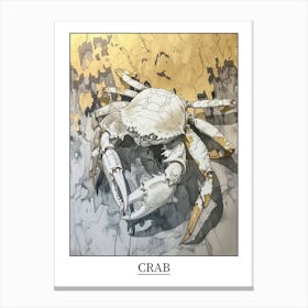 Crab Precisionist Illustration 4 Poster Canvas Print
