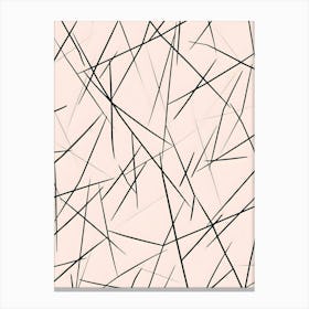 Abstract Lines On A Pink Background Canvas Print