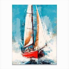 Sailboat In The Sea 1 sport Canvas Print