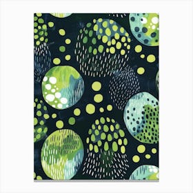 Green Dots Canvas Print