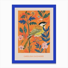 Spring Birds Poster Carolina Chickadee 1 Canvas Print