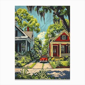 Garden District Retro Pop Art 2 Canvas Print