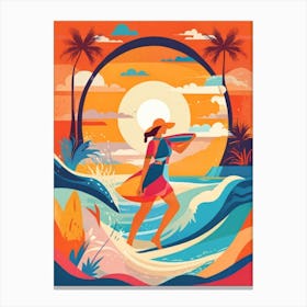 Surfer Girl Canvas Print