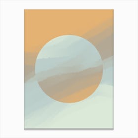 Minimal art abstract watercolor painting of smoke and sunlight Canvas Print