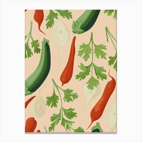 Vegetables & Herbs Pattern 2 Canvas Print