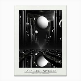 Parallel Universes Abstract Black And White 2 Poster Canvas Print