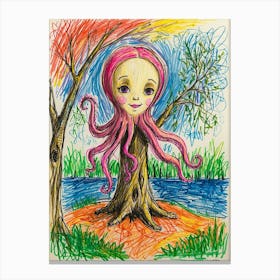 Octopus Tree Canvas Print