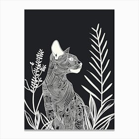 Egyptian Mau Cat Minimalist Illustration 1 Canvas Print