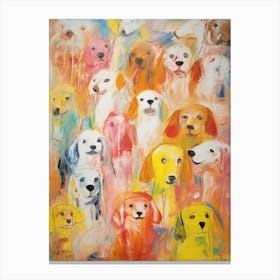 Dogs Abstract Expressionism 3 Canvas Print