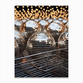 Disco Balls In Supermarket Carts 1 Canvas Print