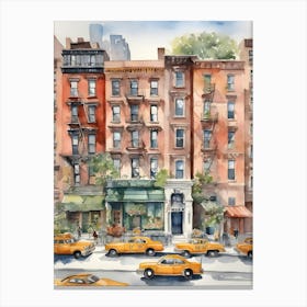 New York City Watercolor Canvas Print