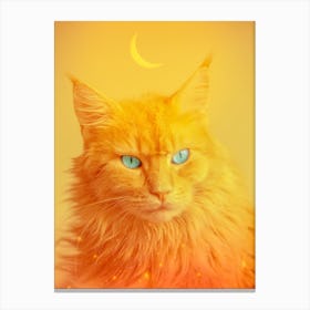 Phoenix Cat Totem Animal Canvas Print