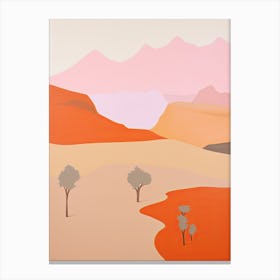 Taklamakan Desert   Asia (China), Contemporary Abstract Illustration 2 Canvas Print