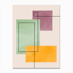 Composition of squares and lines 5 Canvas Print