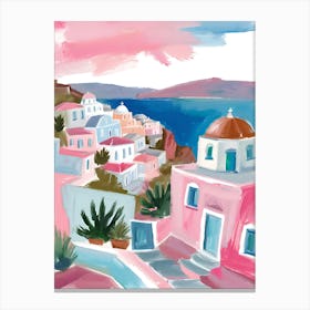 Santorini Print Poster 3 Canvas Print